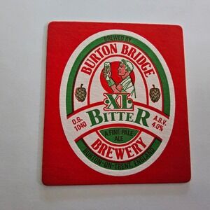 Burton Bridge Brewery XL Bitter Beer Coaster Burton-on-Trent England‎ Barware